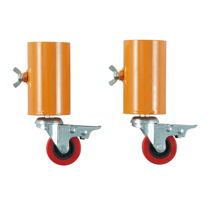 単管バリケードＵ型キャスターアダプター オレンジ (386-070) 安全用品・工事看板通販のサインモール