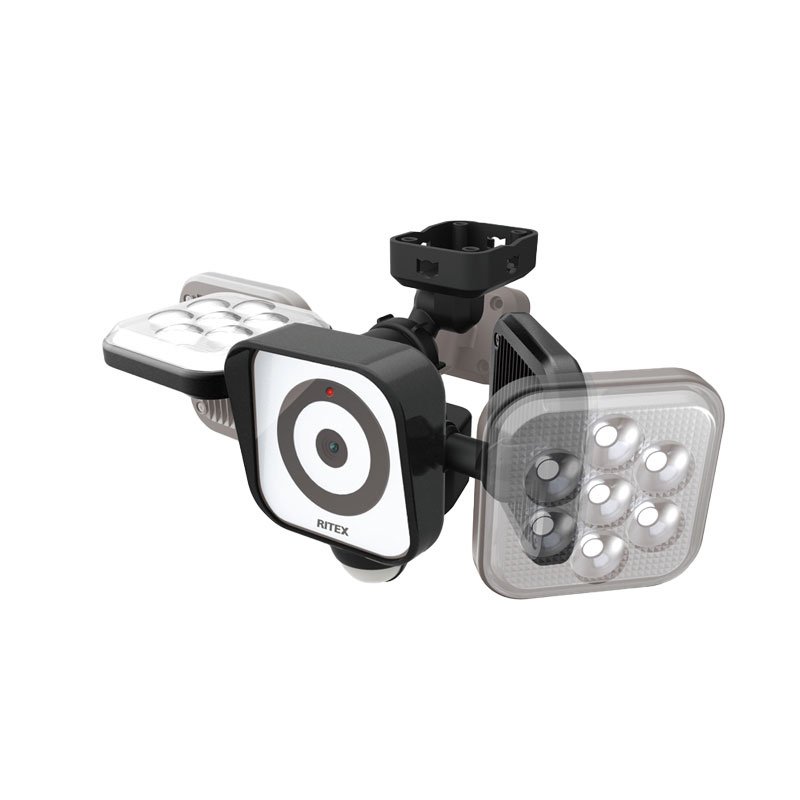 LEDセンサーライト防犯カメラ（AC100V） (824-85) 安全用品・工事看板通販のサインモール