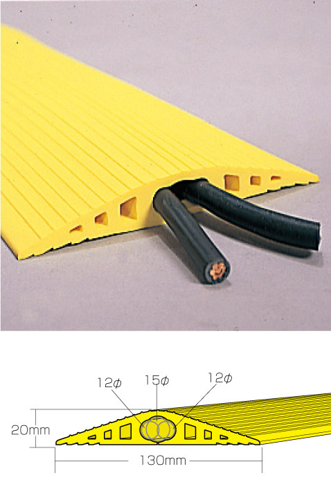 ソフトカラープロテクター 黄 φ15 (866-131) 安全用品・工事看板通販のサインモール