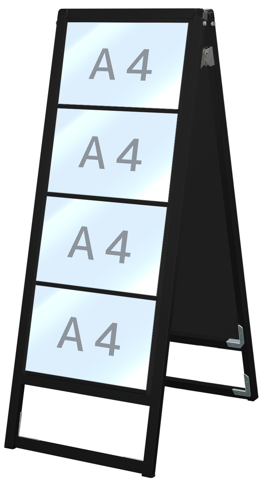 ブラックバリウスカードケーススタンド看板 A4横×4枚 (両面・計8枚) (BVACCSK-A4Y8R) スタンド看板通販のサインモール