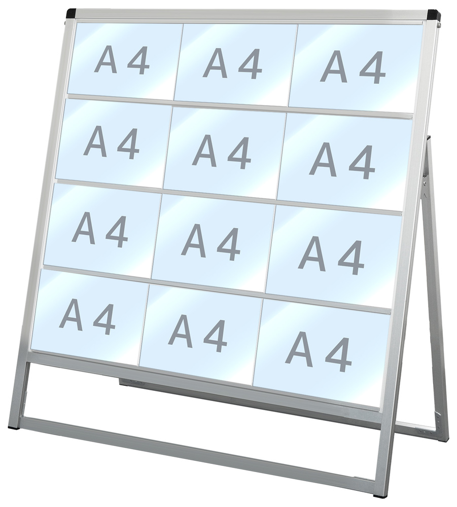 バリウスカードケーススタンド看板 A4横×12枚 (片面) (VACCSK-A4Y12K) スタンド看板通販のサインモール