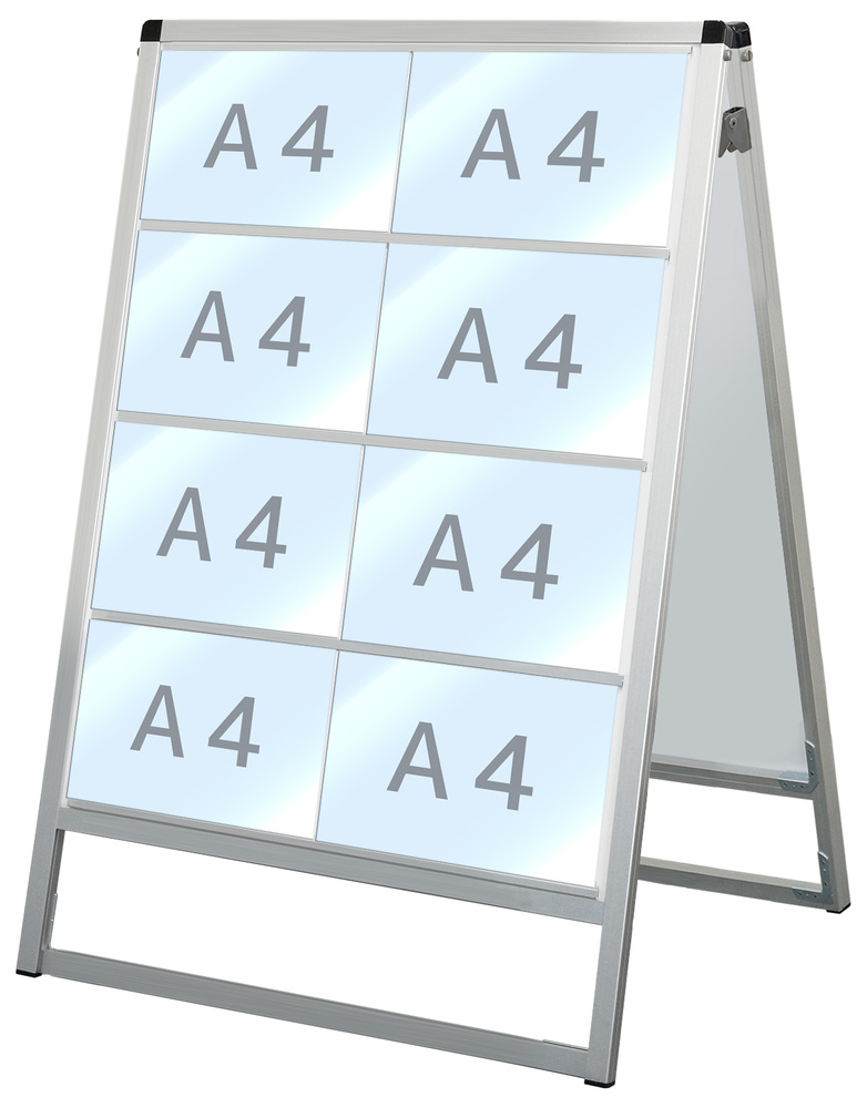 バリウスカードケーススタンド看板 A4横×8枚 (両面・計16枚) (VACCSK-A4Y16R) スタンド看板通販のサインモール