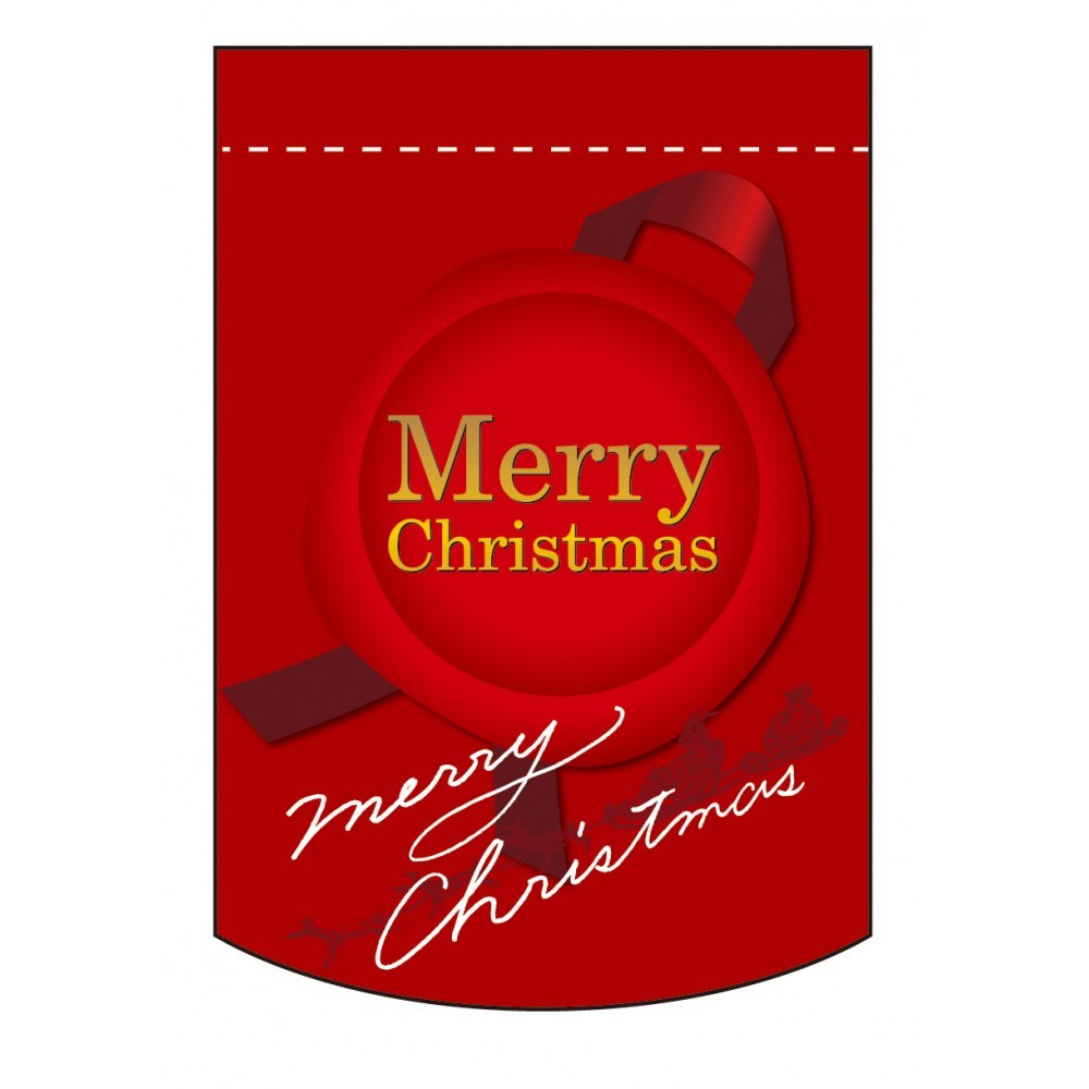変形タペストリー Merry Christmas カラー:赤 (5876) 販促用品通販のサインモール