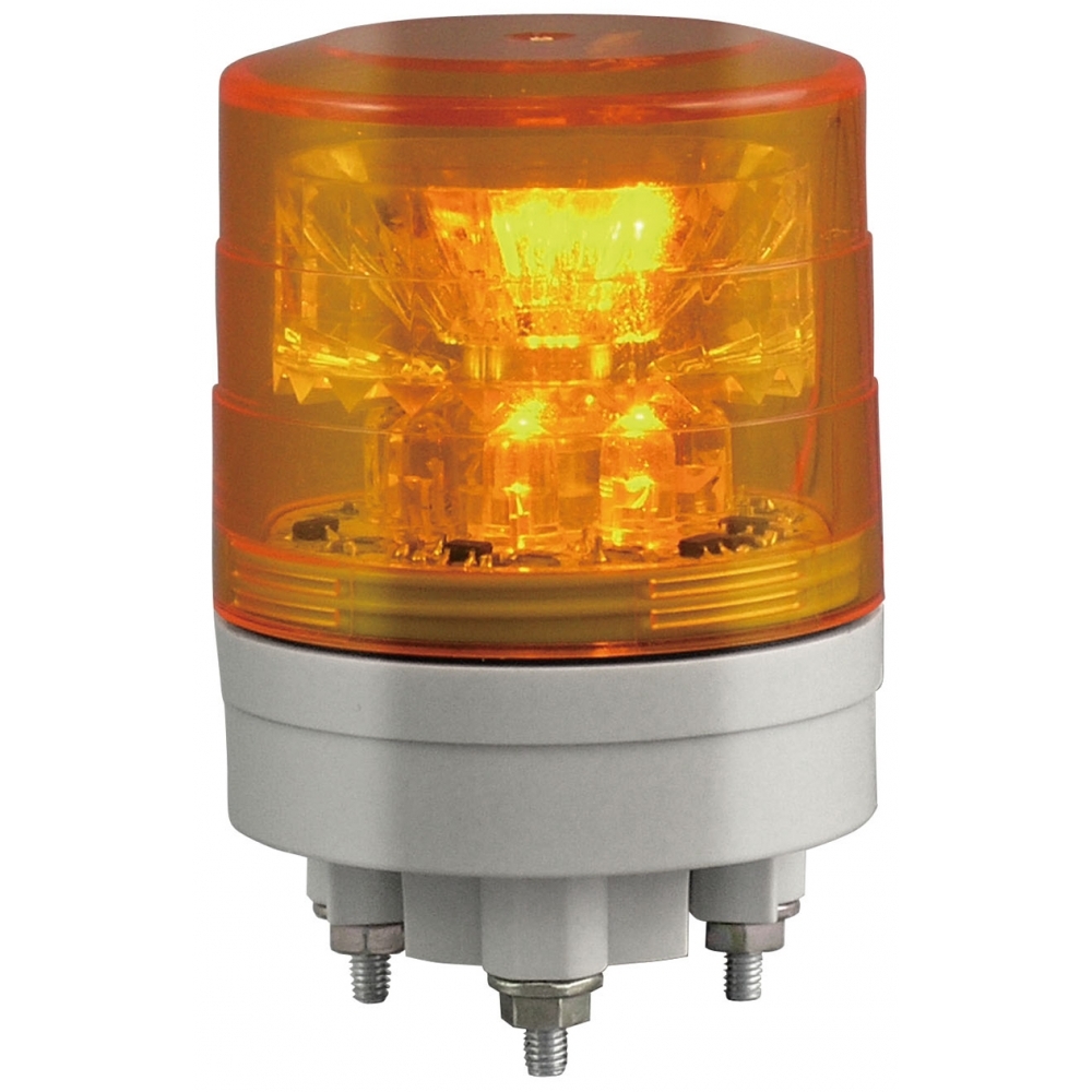超小型LED回転灯 ニコミニ・スリム Φ45 黄 規格:3点留 (VL04S-024AY) 店舗用品通販のサインモール
