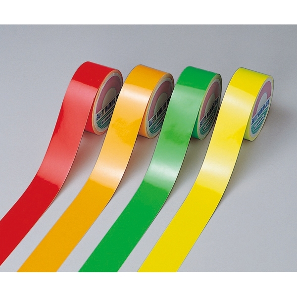 安全用品ストア: 蛍光テープ 50mm幅×10m カラー:蛍光黄 (266012) 蛍光テープ・反射テープ