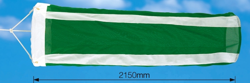 吹き流し (緑/白) (372-31A) - 安全用品・工事看板通販のサインモール