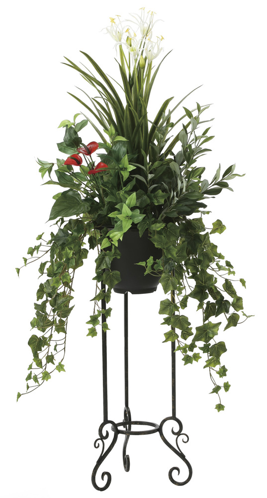 光触媒 人工観葉植物 グリーンスタンドユッカ1.35 (高さ135cm)