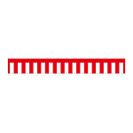 紅白幕 トロピカル 高さ450mm×2間(幅3600mm)(23933)