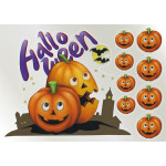 ウィンドウシール 両面印刷 ハロウィン かぼちゃ (6884)