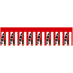 ロール幕 (3889) 紅白幕 H300×W7800mm - 販促用品通販のサインモール