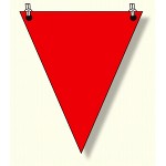 三角旗 赤無地 (372-61)