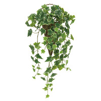 光触媒 人工観葉植物 造花 壁掛け斑入りアイビー (高さ65cm)