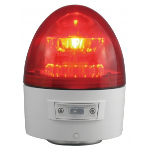 電池式LED回転灯 ニコカプセル Φ118 赤 点灯方式:手動 (VL11B