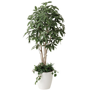 光触媒 人工観葉植物 パキラ1.8 植栽付 (高さ180cm) - 店舗用品通販