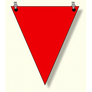 三角旗 赤無地 (372-61) - 安全用品・工事看板通販のサインモール