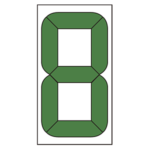 デジタル数字型無災害記録表用交換用数字版 100×48mm (899-34