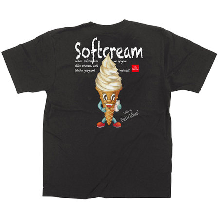 黒tシャツ ソフトクリーム キャラクター サイズ S 店舗用品通販のサインモール