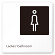 デザイナールームプレート 会社向け モノクロ2 女子トイレ2 白マットアクリル W150×H150 (AC-1515-OA-NH2-0106)