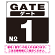 ゲート(GATE) 入り口番号表示 希望数字入れ 背景カラー/白文字 オリジナル プレート看板 ブラック 450角 エコユニボード (SP-SMD465H-45U)