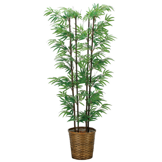 光触媒 人工観葉植物 造花 黒竹1.6(幹:天然黒竹) (高さ160cm)