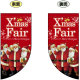 Xmas Fair (赤　サンタの絵大きめ) Rフラッグ ミニ(遮光・両面印刷) (69460)