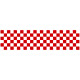 ロール幕 (3821) 市松模様 紅白 H600×W10200mm